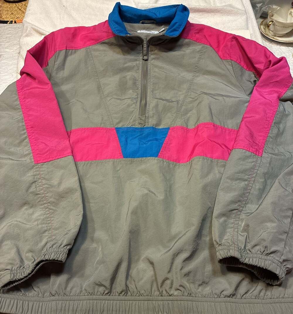 Topman Colorblock Half-Zip Windbreaker Anorak Jacket